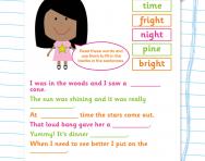 Spelling patterns: igh and i_e worksheet
