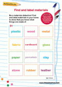 Find and label materials