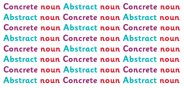 And abstract nouns concrete The difference