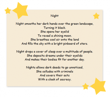 figurative language poems for kids