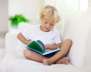 Child reading book