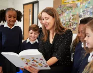 Teacher reading to students