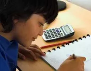 Boy doing maths work