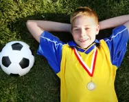 Boy and football