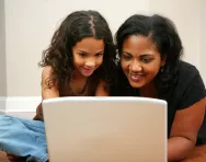 Child and parent research on the computer