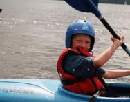 Child in canoe