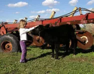 Child on a farm