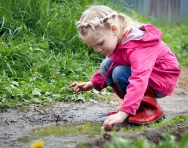 Child playing outdoors