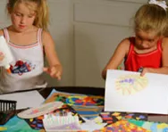 Children doing crafts