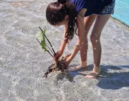 Child in water