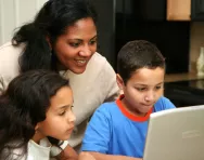 Family at the computer