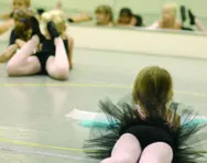 Girls in dance class