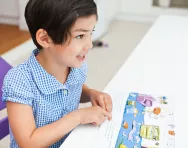 Little girl reading