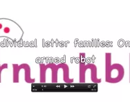 Letter formation video, One-armed robot letter family 