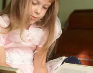 Little girl reading