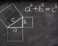 Pythagoras's theorem on a blackboard