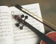 Violin with sheet music