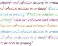 What are cohesion and cohesive devices in writing?