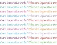 What are imperative verbs?