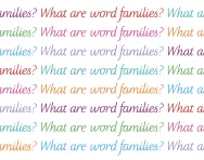 What are word families?