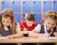 Children working in classroom