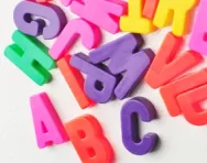 Letters on fridge