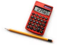 Red calculator