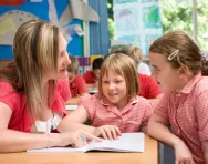 Teacher with Year 2 pupils