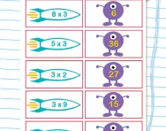3 times table matching challenge worksheet