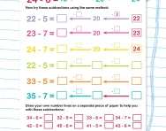 Bridging through tens: subtraction worksheet