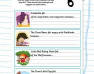 Character detective: emotions and actions worksheet
