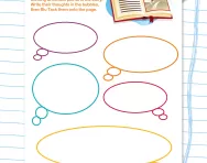 Character thought bubbles worksheet