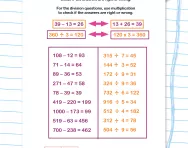 Checking subtraction and division with the inverse calculation