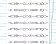 Colour a pattern of beads worksheet