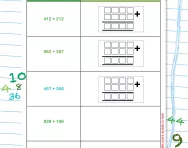 Column addition working out worksheet