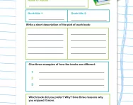 Comparing books by the same author worksheet