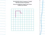 Completing a symmetrical shape worksheet