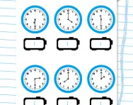 Digital and analogue time: hours and half hours worksheet