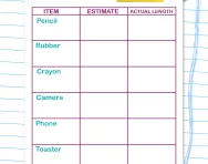 Estimate and measure length worksheet