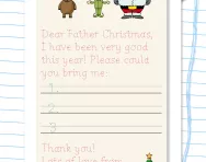 Father Christmas handwriting template