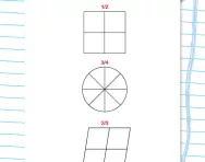 Fractions and shapes worksheet