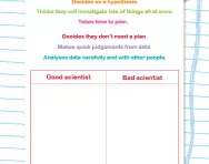 Good and bad scientists worksheet