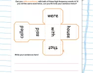 High frequency words sentence challenge worksheet