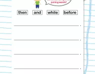 Joining words (connectives) worksheet