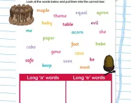 Long vowel a and e page