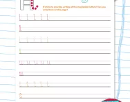 Handwriting worksheet: long ladder letters