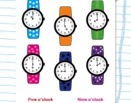 Matching the time: o'clock worksheet