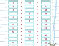 Mixed times table worksheet KS2