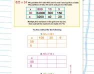 Multiplying a three-digit number by a two-digit number with the grid method