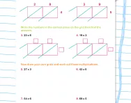 Multiplying two-digit numbers with lattice multiplication worksheet